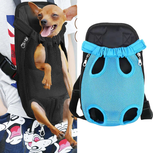 Pet Carrier Backpack Adjustable Pet Cat Dog Carrier Backpack Travel Bag Legs OutDog Carrier for Hiking Camping Travel Sling Bag for Small Medium Dog Cat (Light Blue Small (1.5-3LBS))