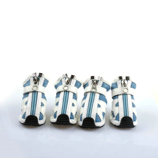 Breathable Mesh Pet Shoes with Fashion Sticker (M Type)