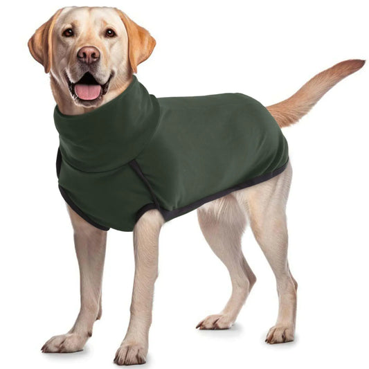 ROZKITCH Dog Winter Coat Soft Pullover Pajamas Pet Windproof Warm Cold Weather Jacket Vest Cozy Onesie Jumpsuit Apparel Outfit Clothes for Small Medium Large Dogs Walking Hiking Travel Sleep Green