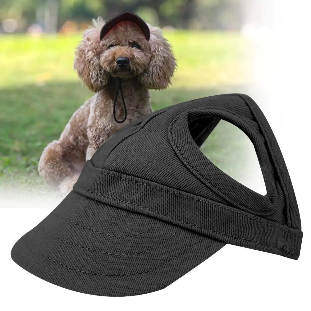 Pet Dog Hat Cat Dog Baseball Pet Sunbonnet with Ear Holes Adjustable Stripe Cute Pet Dog Travel Sport Hat for Spring Summer Hiking Sporting Outdoor Pet Baseball (S)