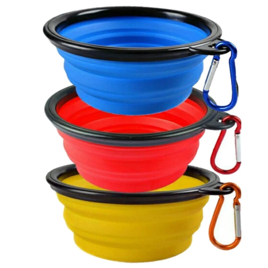 Mr. Peanuts Collapsible Dog Bowls Set of 3 Colors Dishwasher Safe BPA Free Food Grade Silicone Portable Pet Bowls Foldable Travel Bowls for Feed & Water on Journeys Hiking Kennels & Camping